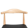 Bowman | Black Leather, Natural Wooden Dining Chairs | Set Of 2