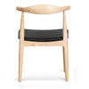 Bowman | Black Leather, Natural Wooden Dining Chairs | Set Of 2