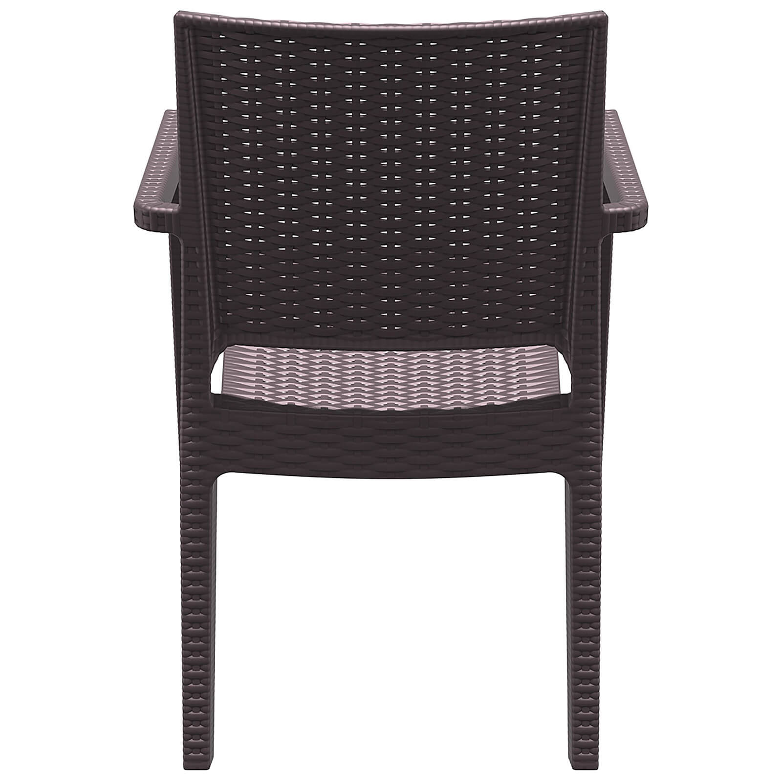 Bridgeport | Modern, Stackable, Plastic Indoor / Outdoor Dining Chair | Set Of 2 | Chocolate