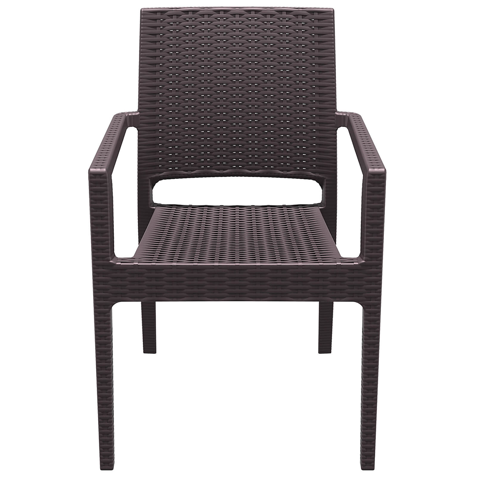 Bridgeport | Modern, Stackable, Plastic Indoor / Outdoor Dining Chair | Set Of 2 | Chocolate