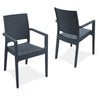 Bridgeport | Modern, Stackable, Plastic Outdoor Dining Chairs | Set Of 2