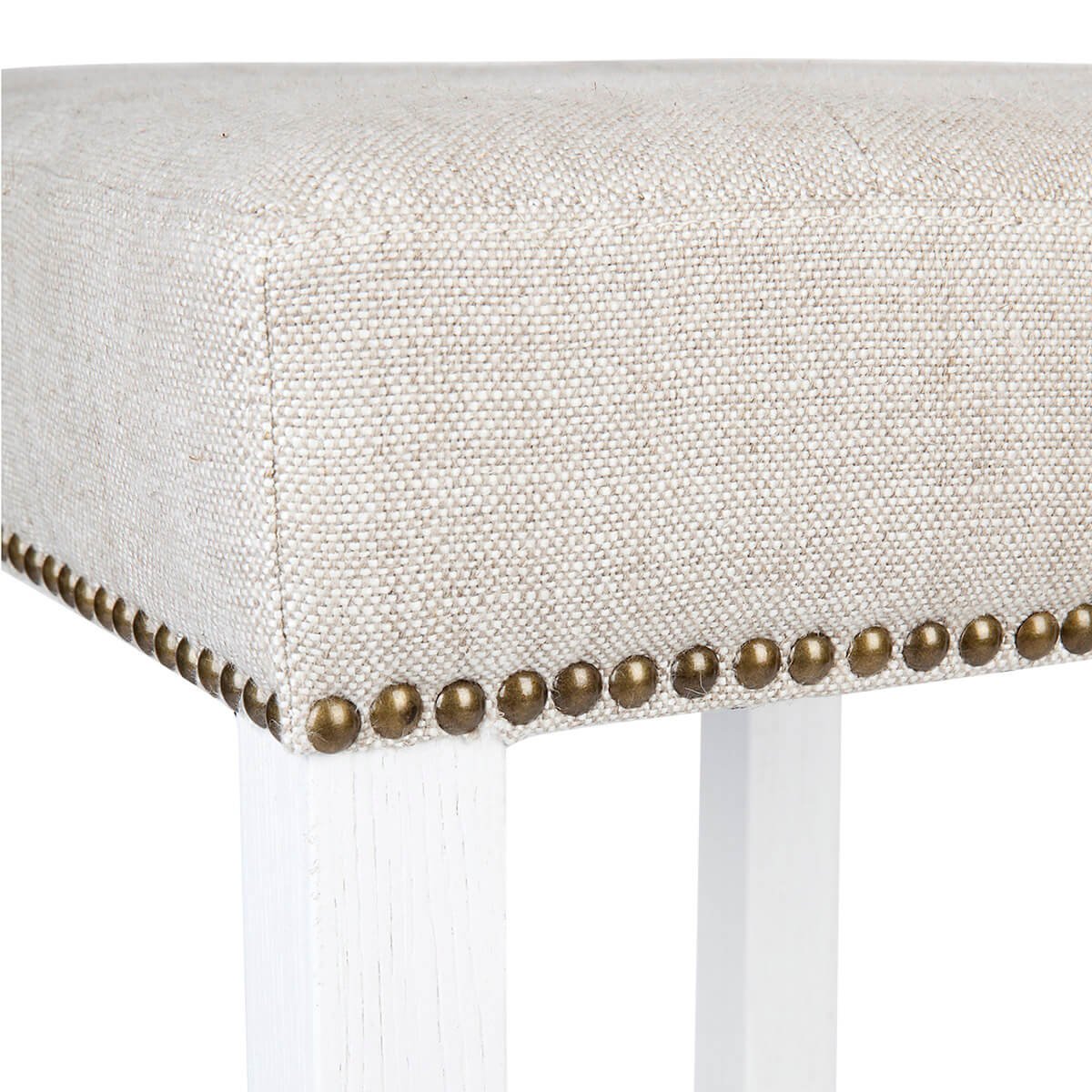 Bristol | French Provincial 66.5 cm Wooden Backless Bar Stool | White