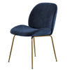 Brookfield | Modern Metal Velvet Dining Chairs | Set Of 2