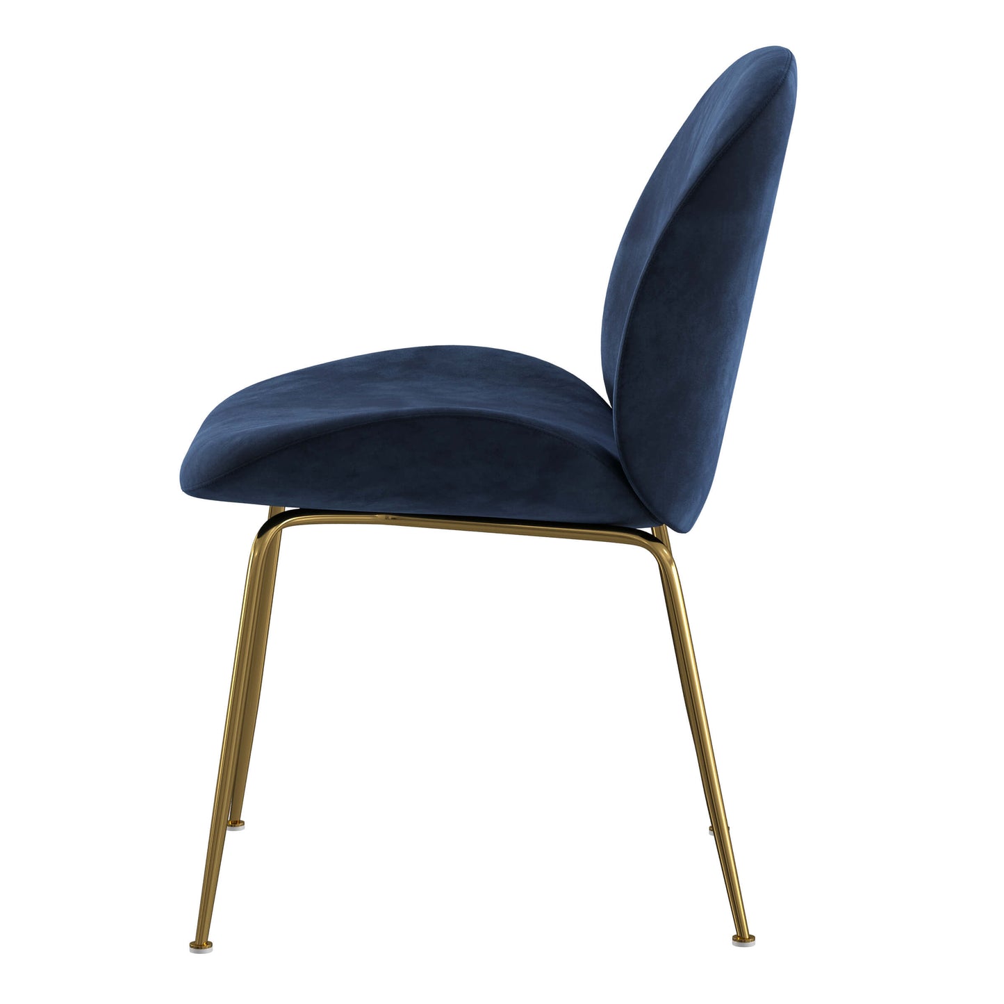 Brookfield Version 1 | Modern Metal Velvet Dining Chairs | Set Of 2 | Blue