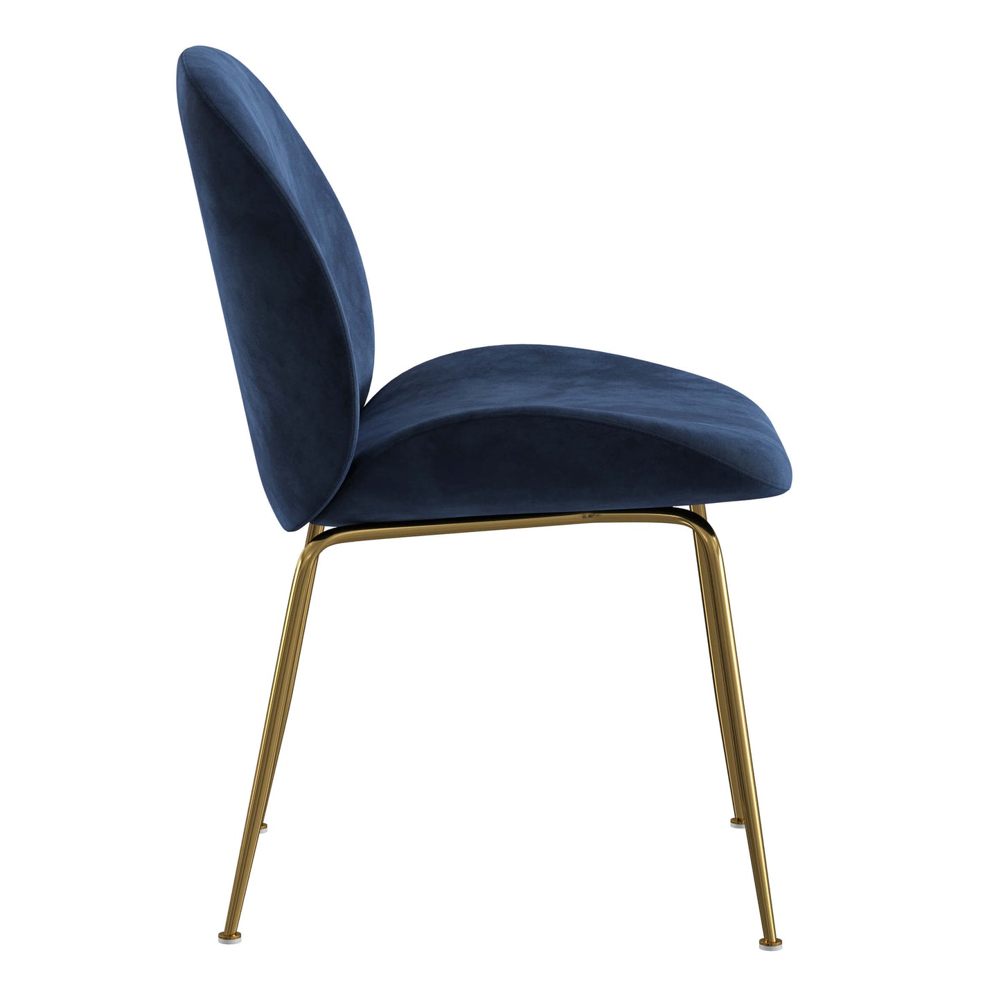 Brookfield Version 1 | Modern Metal Velvet Dining Chairs | Set Of 2 | Blue