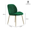 Brookfield Version 1 | Modern Metal Velvet Dining Chairs | Set Of 2
