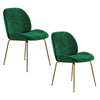 Brookfield Version 1 | Modern Metal Velvet Dining Chairs | Set Of 2