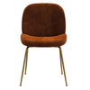 Brookfield | Modern Metal Velvet Dining Chairs | Set Of 2