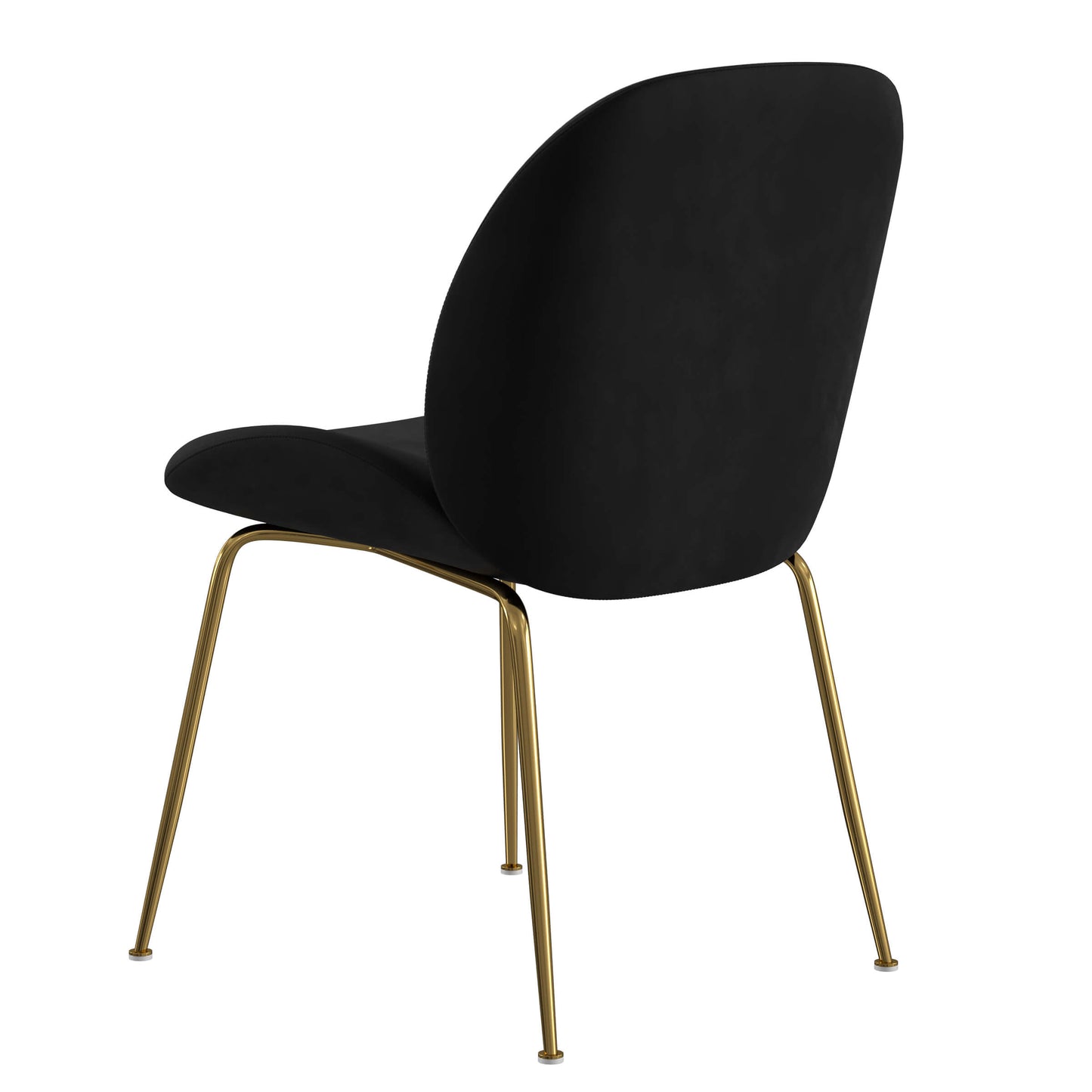 Brookfield Version 1 | Modern Metal Velvet Dining Chairs | Set Of 2 | Black