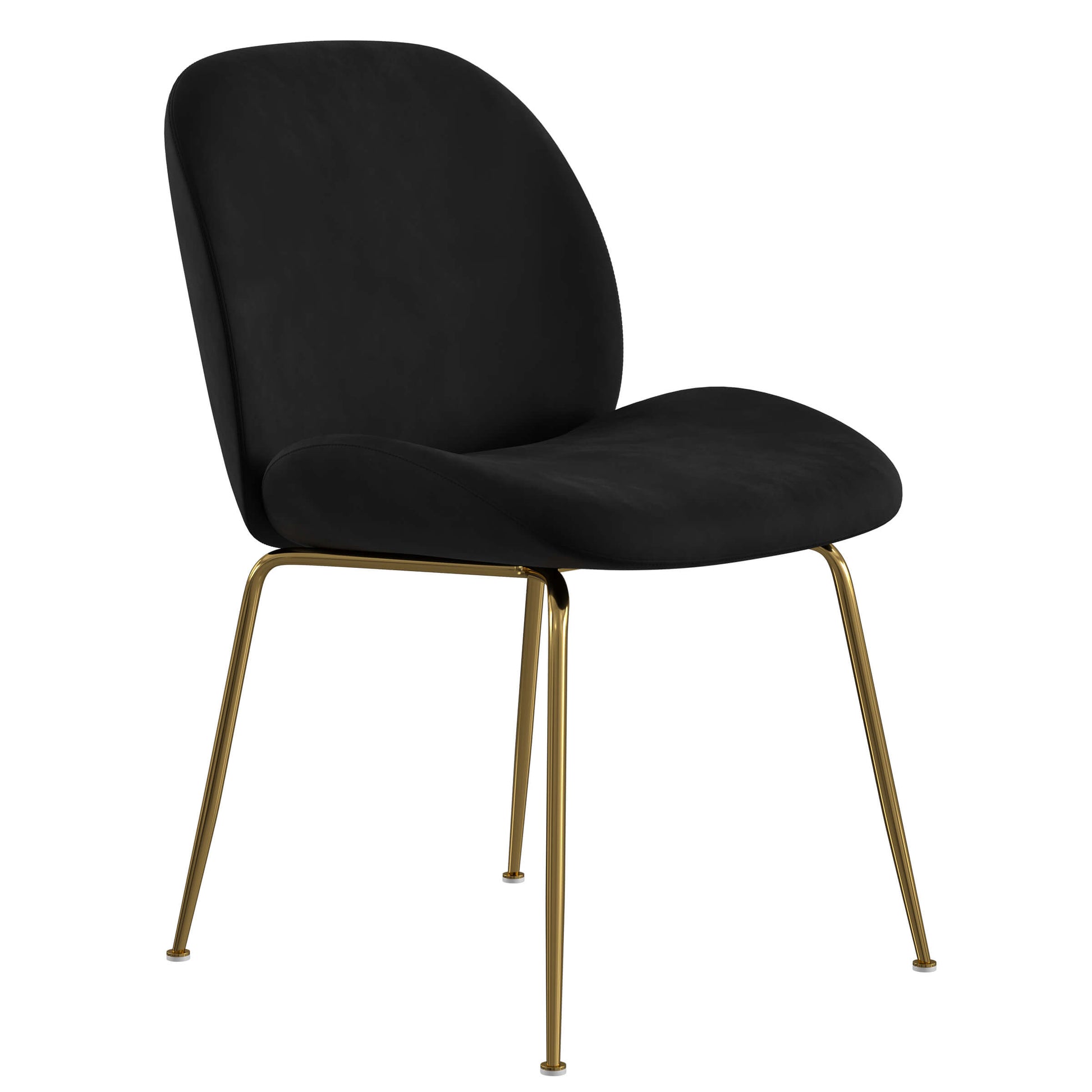 Brookfield Version 1 | Modern Metal Velvet Dining Chairs | Set Of 2 | Black