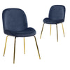 Brookfield Version 1 | Modern Metal Velvet Dining Chairs | Set Of 2