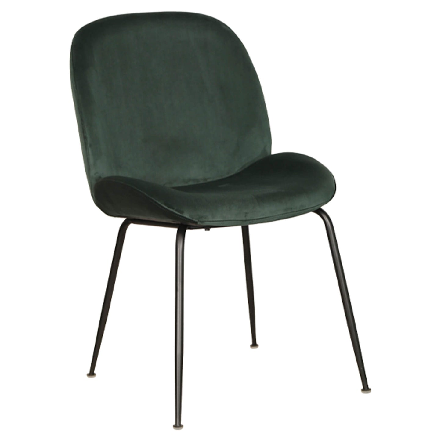 Brookfield Version 2 | Modern Metal Velvet Dining Chairs | Set Of 2 | Green