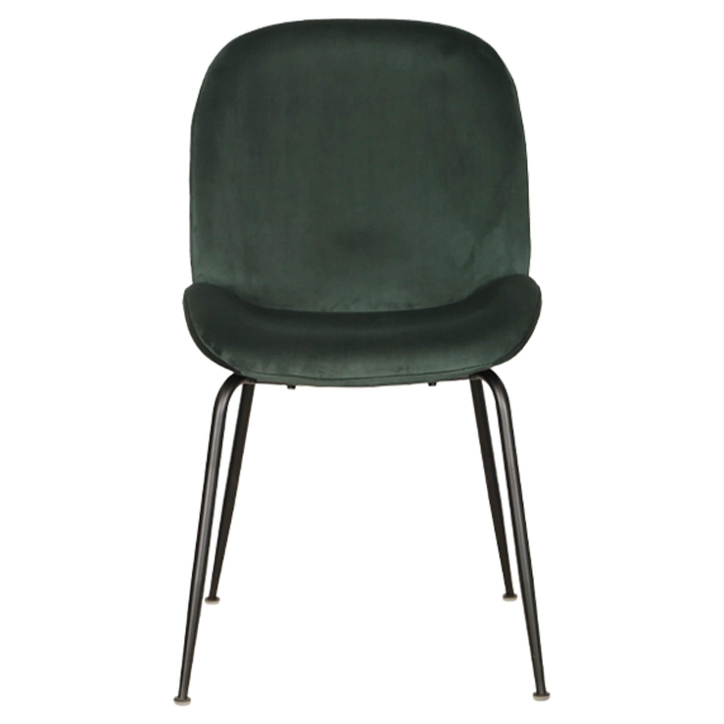 Brookfield Version 2 | Modern Metal Velvet Dining Chairs | Set Of 2 | Green