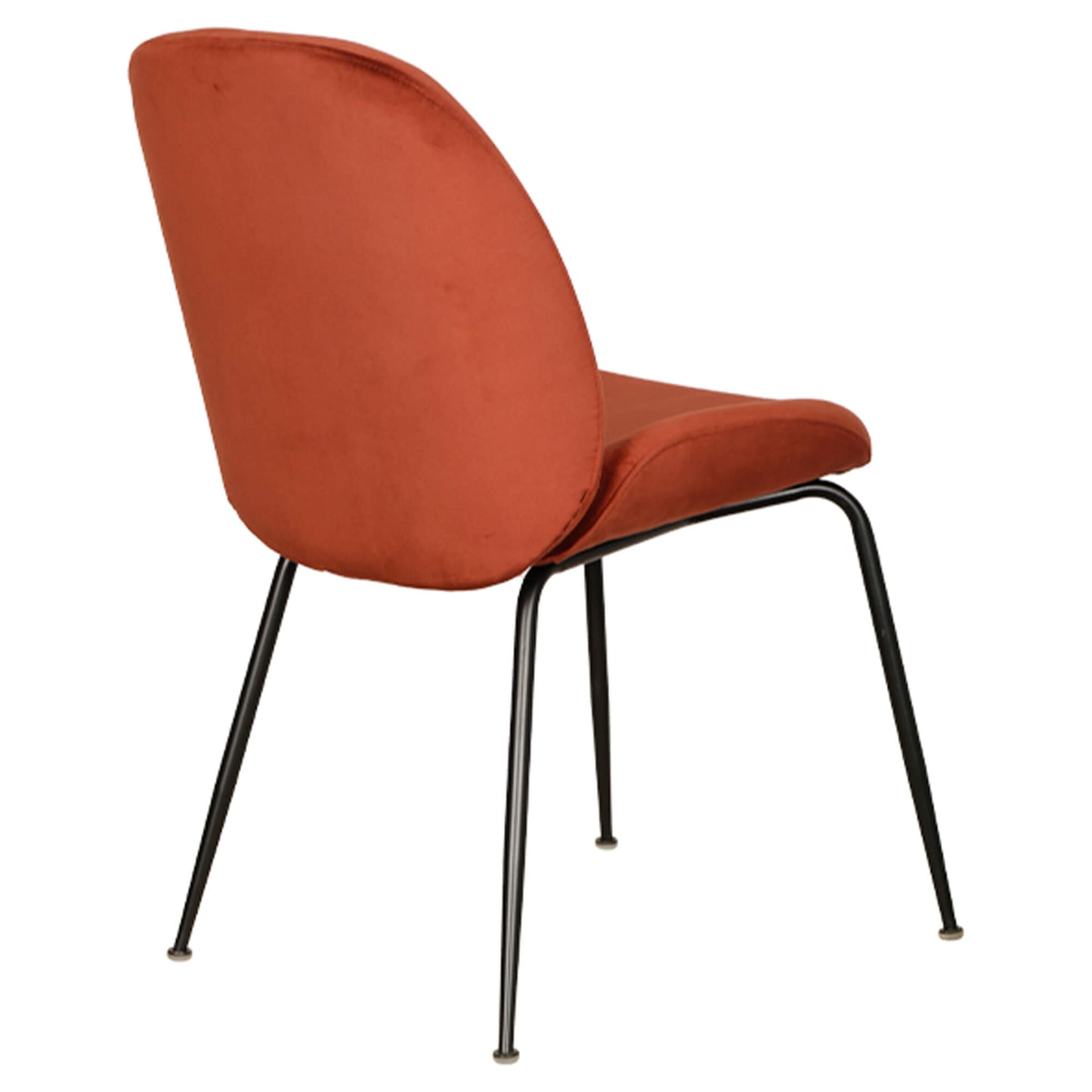 Brookfield Version 2 | Modern Metal Velvet Dining Chairs | Set Of 2 | Rust