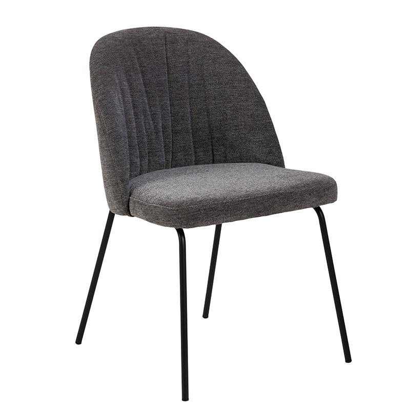 Calwell | Dark Grey Fabric Modern Dining Chair