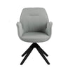 Cara | Grey, Fabric Contemporary Wooden Dining Chair with Arms