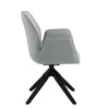 Cara | Grey, Fabric Contemporary Wooden Dining Chair with Arms