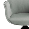 Cara | Grey, Fabric Contemporary Wooden Dining Chair with Arms