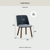 Carinya | Modern Wooden Fabric Dining Chair