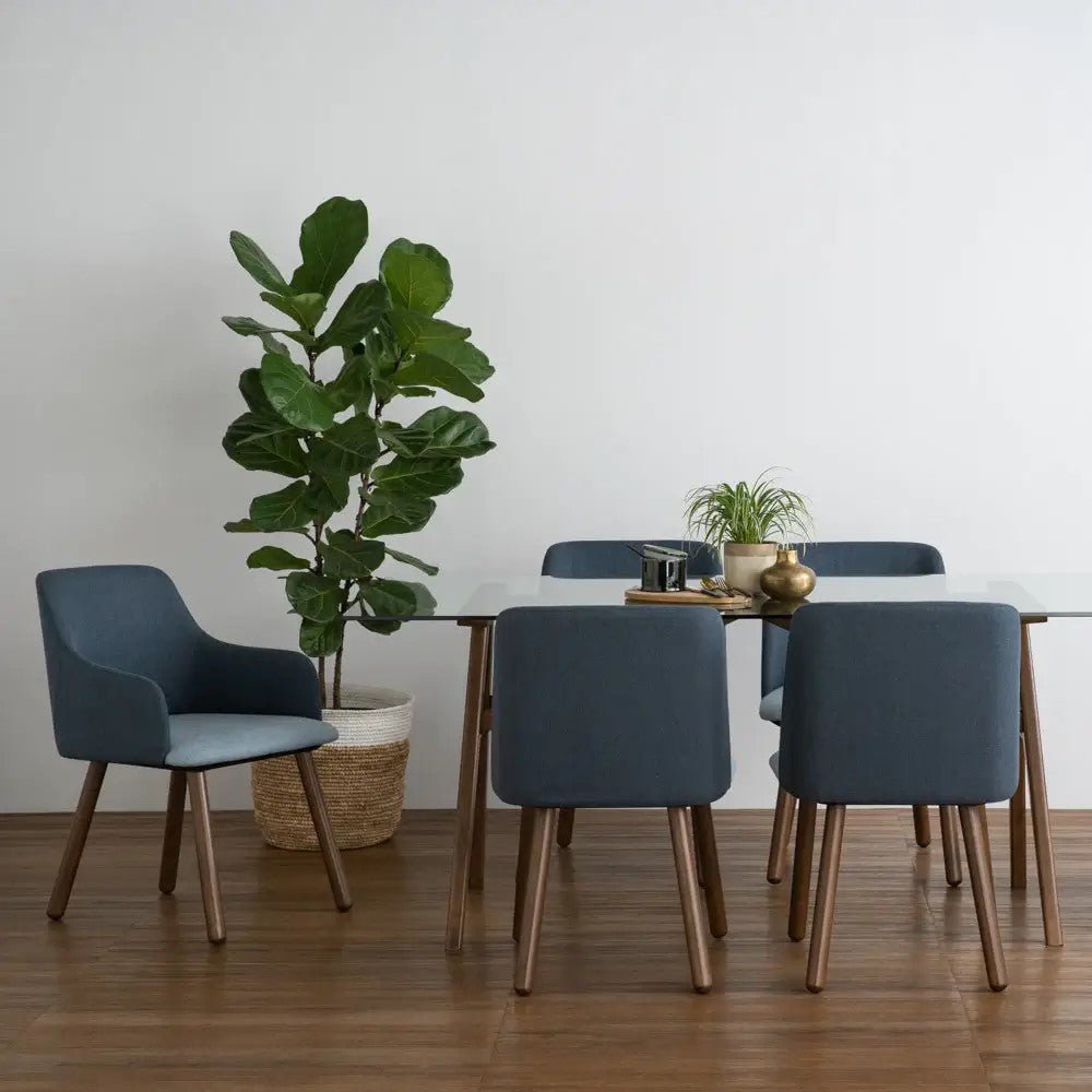 Carinya | Modern Wooden Fabric Dining Chair