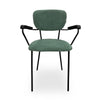 Carlin - Jade Upholstered  Mid Century Dining Chairs with arms