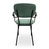 Carlin - Jade Upholstered  Mid Century Dining Chairs with arms