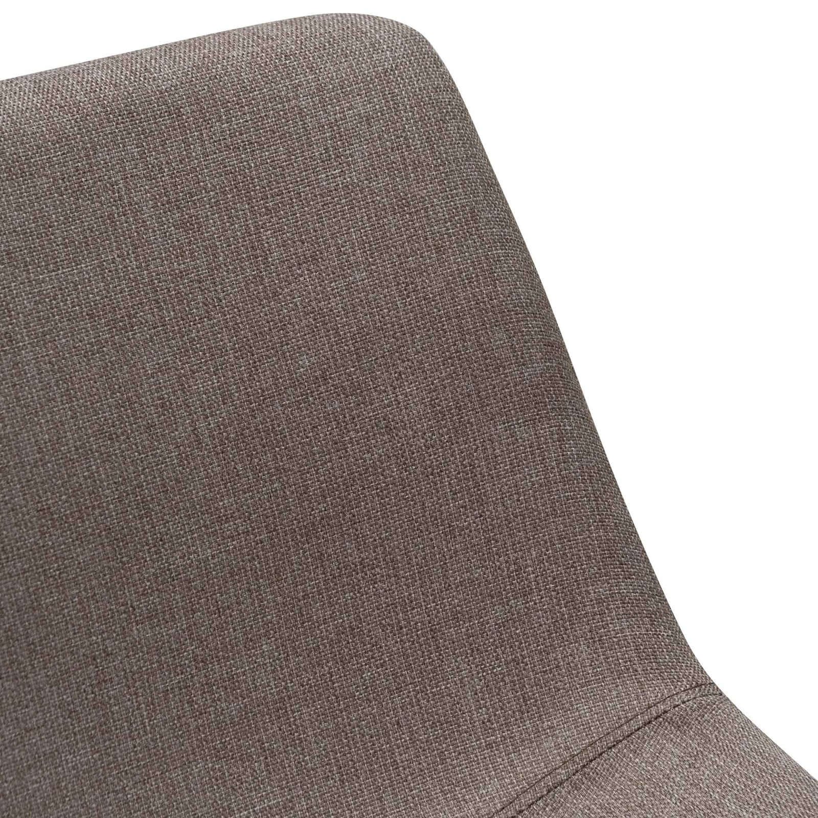 Chatfield | Black Upholstered Fabric Modern Dining Chairs | Set Of 2 | Brown Grey