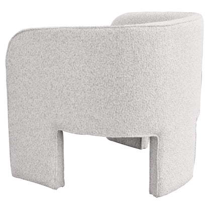 Chervil | Modern Natural Sage Boucle Fabric Velvet Dining Chairs With Arms | Natural