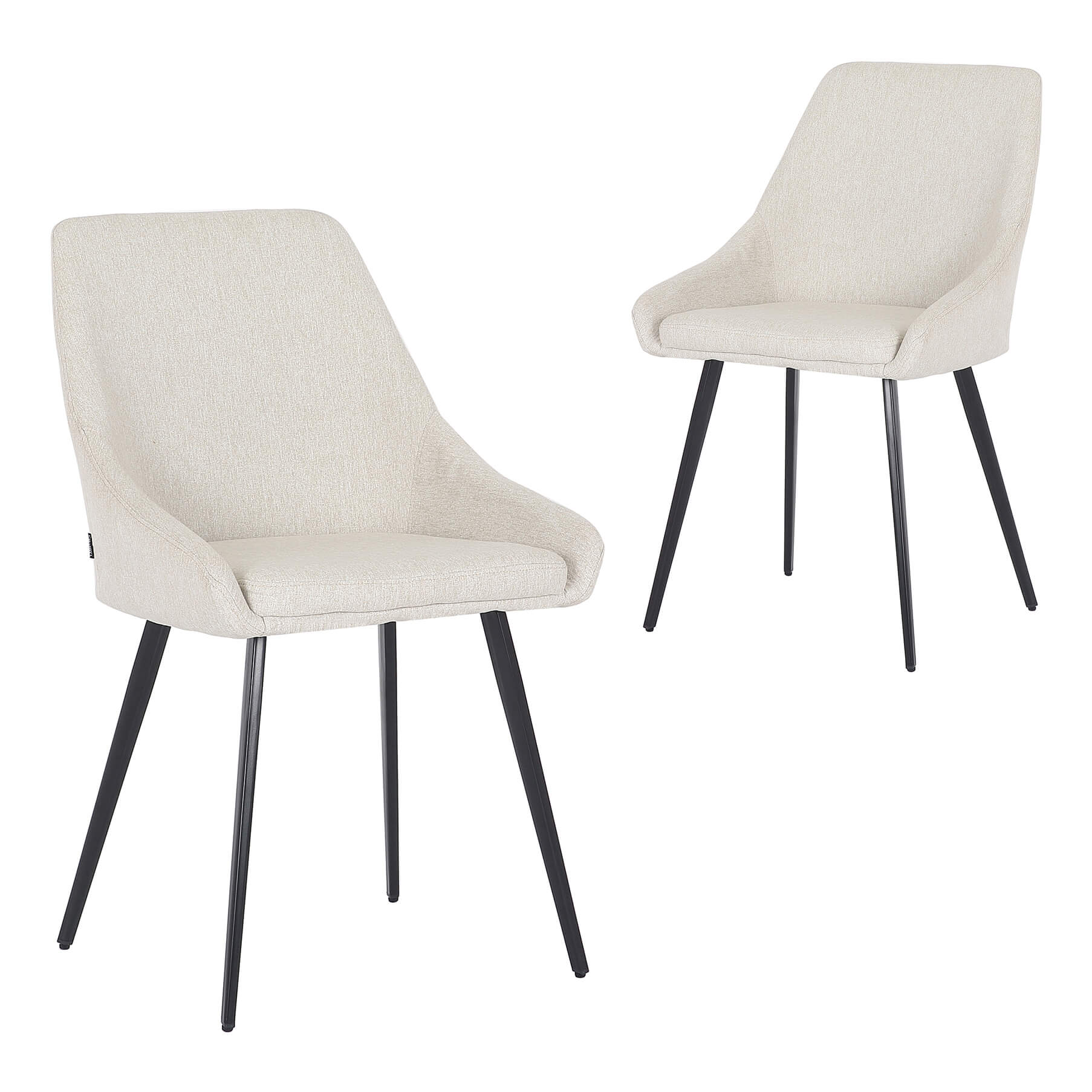 Chesterton | Commercial Stain Resistant Waterproof Fabric Dining Chairs | Set Of 2 | Cream