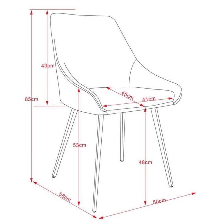 Chesterton | Modern Commercial Velvet Dining Chairs | Set Of 2