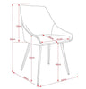 Chesterton | Commercial Stain Resistant Waterproof Fabric Dining Chairs | Set Of 2