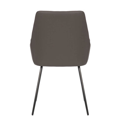 Chesterton | Modern PU Leather Dining Chairs | Set Of 2 | Dark Grey