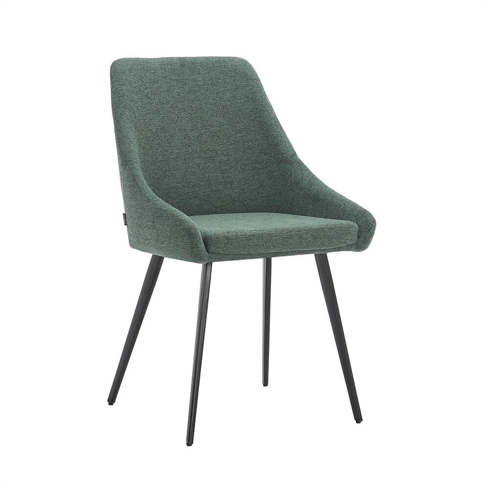 Chesterton | Stain Resistant Waterproof Fabric Dining Chairs | Set Of 2 | Green