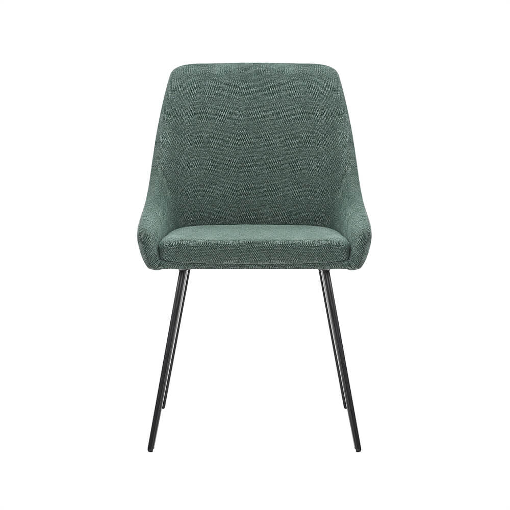 Chesterton | Stain Resistant Waterproof Fabric Dining Chairs | Set Of 2 | Green