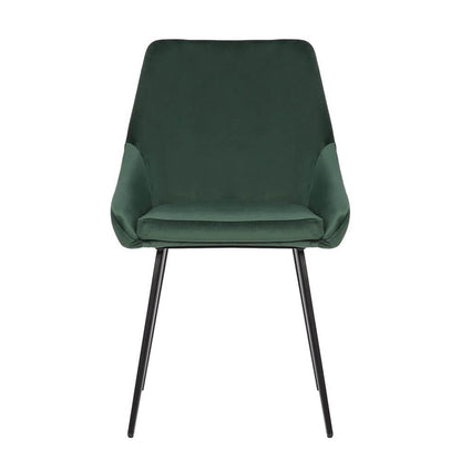 Chesterton | Modern Commercial Velvet Dining Chairs | Set Of 2 | Green
