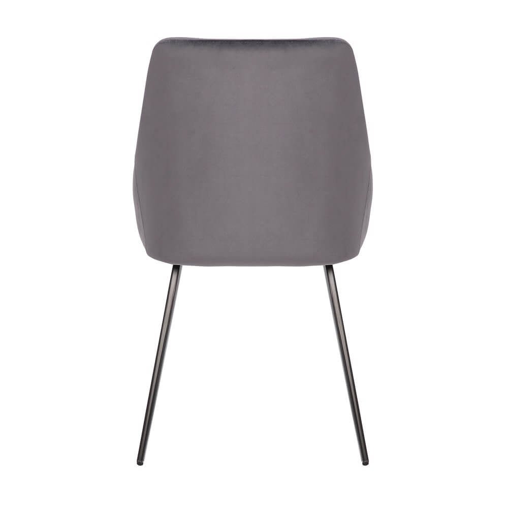 Chesterton | Modern Commercial Velvet Dining Chairs | Set Of 2 | Dark Grey