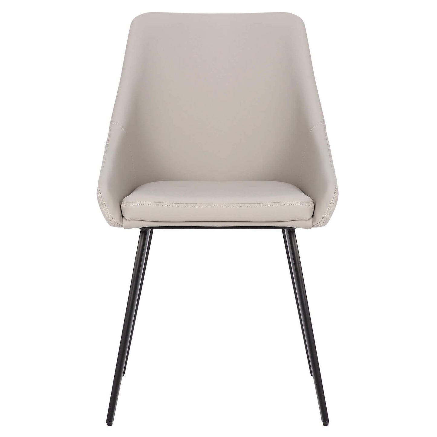 Chesterton | Modern PU Leather Dining Chairs | Set Of 2 | Light Grey