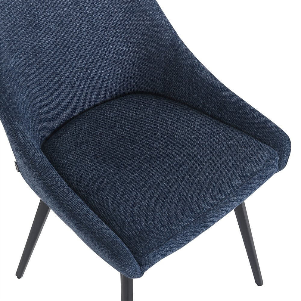 Chesterton | Modern Fabric Dining Chairs | Set Of 2 | Navy