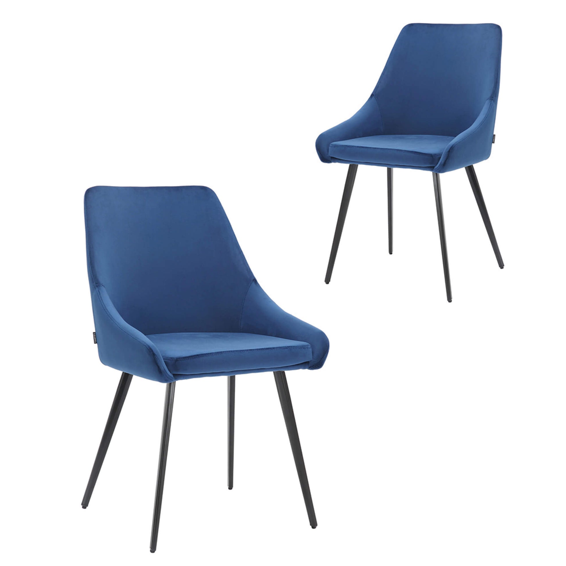 Chesterton | Modern Commercial Velvet Dining Chairs | Set Of 2 | Navy