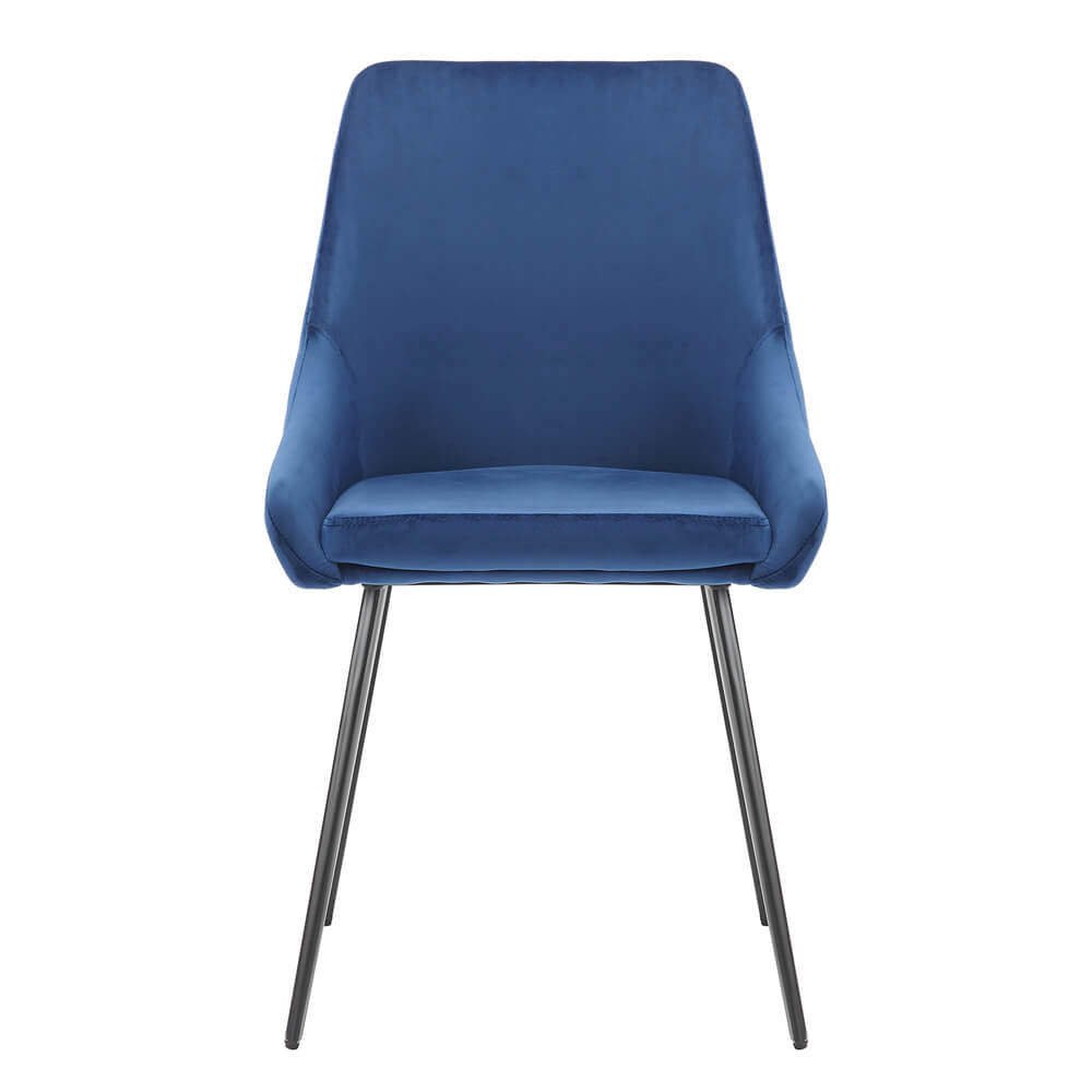 Chesterton | Modern Commercial Velvet Dining Chairs | Set Of 2 | Navy