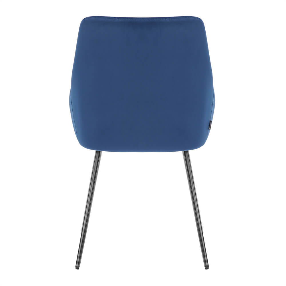 Chesterton | Modern Commercial Velvet Dining Chairs | Set Of 2 | Navy