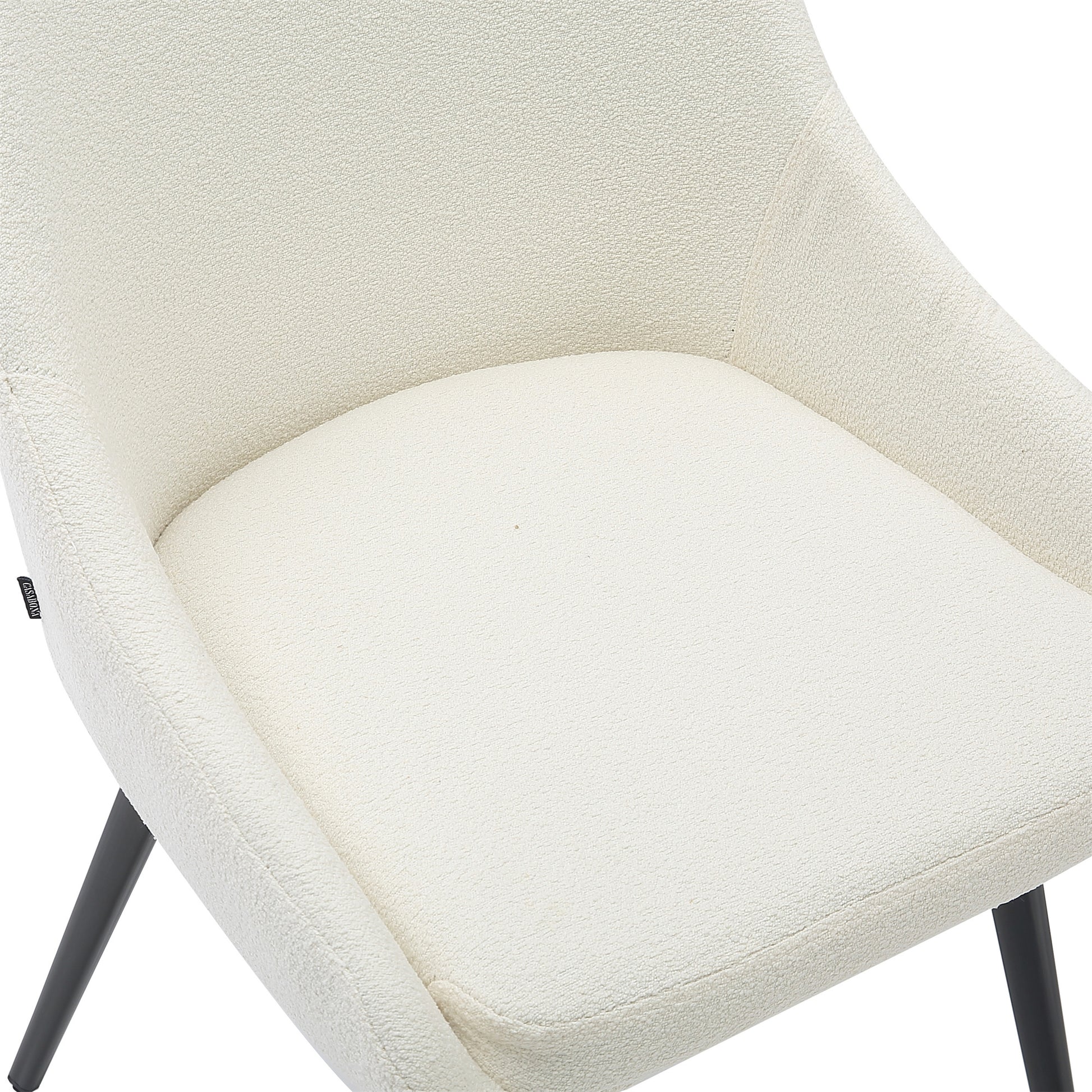 Chesterton | Commercial Stain Resistant Waterproof Fabric Dining Chairs | Set Of 2 | Cream