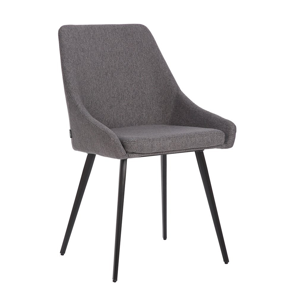 Chesterton | Stain Resistant Waterproof Fabric Dining Chairs | Set Of 2 | Dark Grey