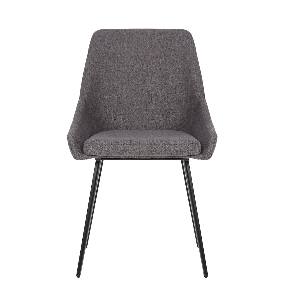 Chesterton | Stain Resistant Waterproof Fabric Dining Chairs | Set Of 2 | Dark Grey