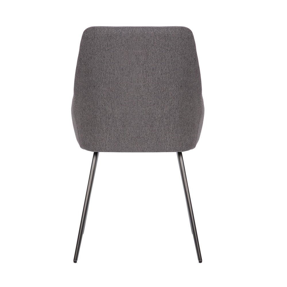 Chesterton | Stain Resistant Waterproof Fabric Dining Chairs | Set Of 2 | Dark Grey