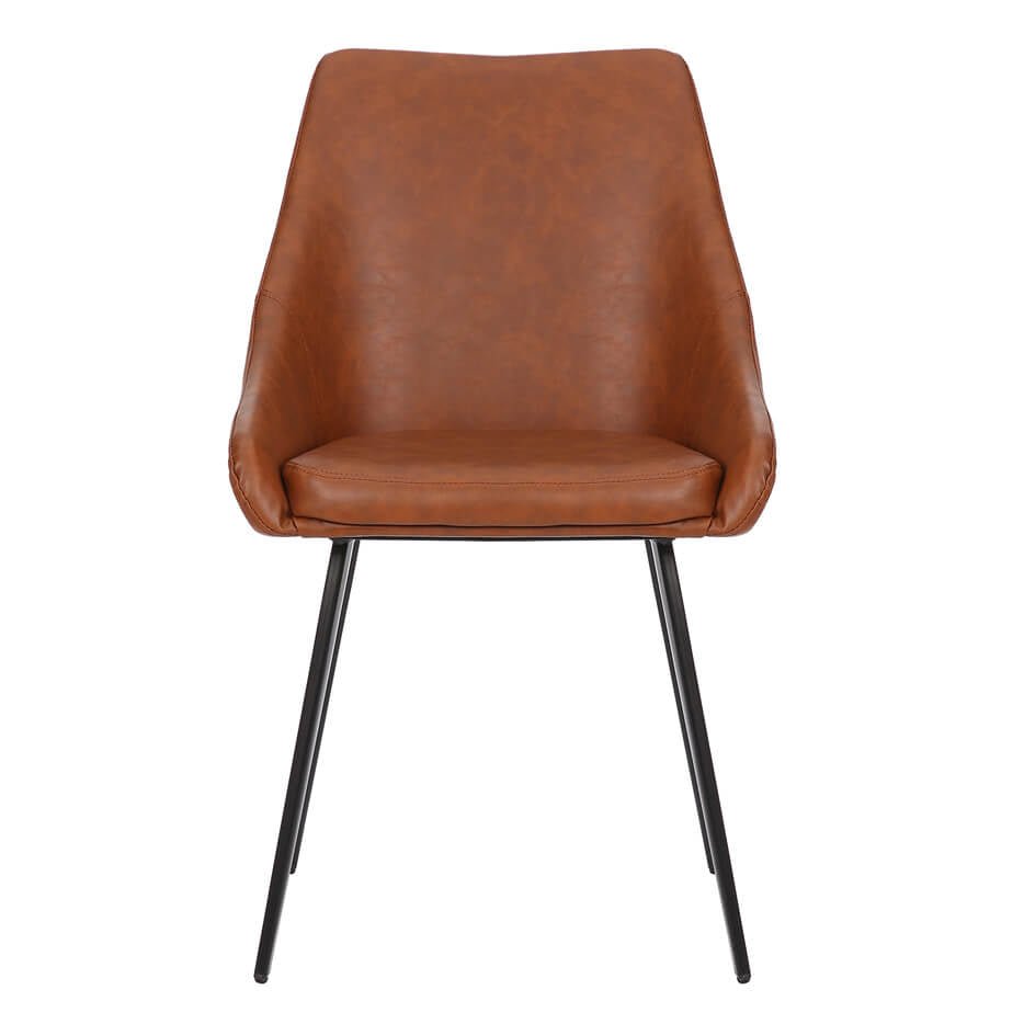 Chesterton | Modern PU Leather Dining Chairs | Set Of 2 | Tan