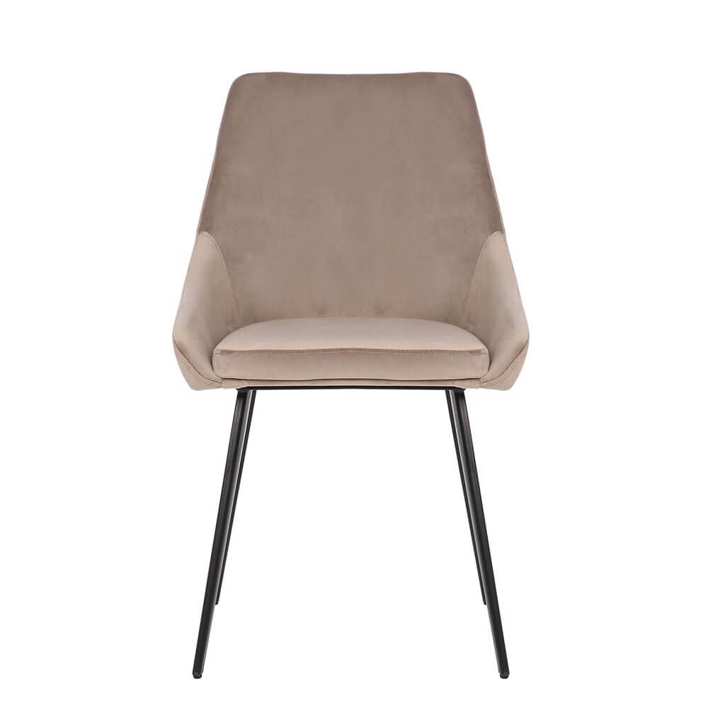 Chesterton | Modern Commercial Velvet Dining Chairs | Set Of 2 | Taupe