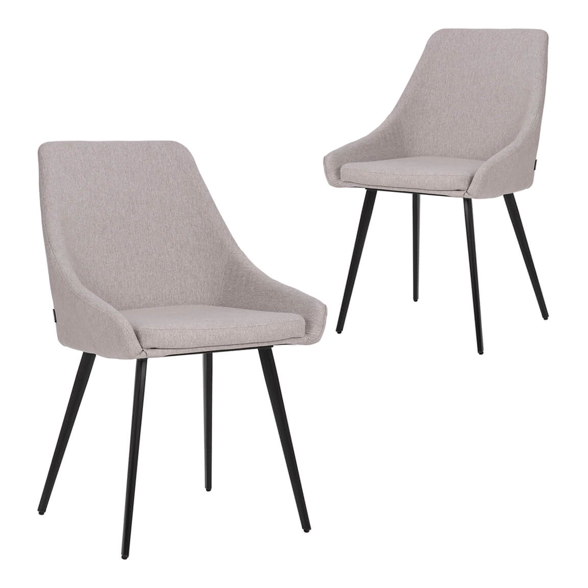 Chesterton | Stain Resistant Waterproof Fabric Dining Chairs | Set Of 2 | Light Grey