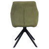 Clements | Olive Fabric, Modern Swivel Dining Chairs With Arms | Set Of 2