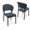 Clovelly | Coastal, Stackable, Plastic Outdoor Dining Chairs | Set Of 2